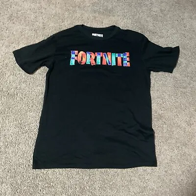 Buy Fortnite Boys XXL Graphic Crew Neck Shirt Black • 8.01£