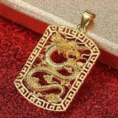 Buy 1pc Men Male Loong Shaped Alloy Plating Necklace Jewelry Pendant Without Cha LSO • 6.91£