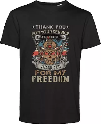 Buy Freedom T Shirt Sacrifice & Patriotism Veterans Day Remembrance Day Gift Tee Top • 9.99£