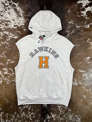 Buy Stranger Things Season 4 Hawkins High Sleeveless Pullover Hoodie Size L BNWT • 14.50£