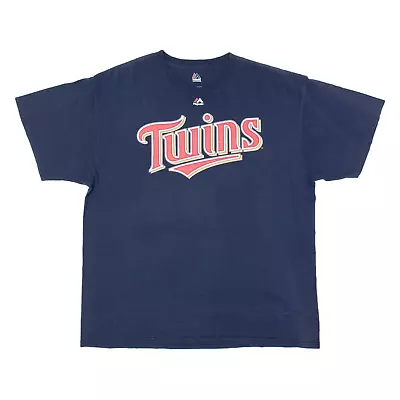 Buy MAJESTIC MLB Minnesota Twins Johan Santana '54 Mens T-Shirt Blue USA XL • 9.99£