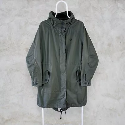 Buy Fred Perry Olive Green Fishtail Parka Jacket Mod Women's UK 14 • 70£