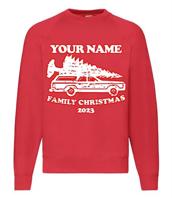 Buy Personalised Family Christmas Sweatshirt Jumper Film Movie Xmas Santa Claus • 14.99£