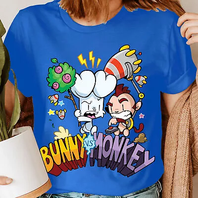 Buy Bunny Vs Monkey World Book Day Cartoon Story Funny Womens T-Shirts Top #GVE6 • 9.99£