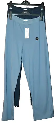 Buy Ladies M&s 2 Pack Body Pyjamas Bottoms Cotton Modal Cool Comfort 16 Reg - Bnwt • 12.50£