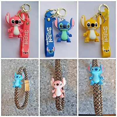 Buy Lilo And Stitch Angie Cartoon Toys Mini Figures Bracelets Keyrings Chains Bangle • 5.49£