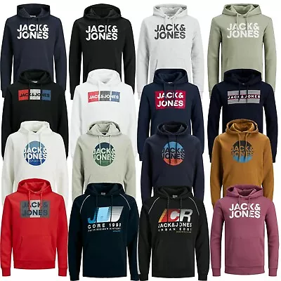 Buy Jack & Jones Mens Regular Fit Hoodie Long Sleeve Hooded Smart Casual Sweatshirts • 24.99£