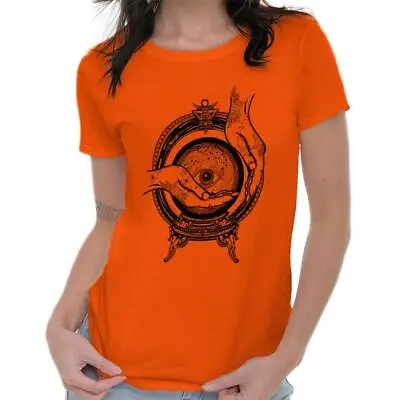 Buy Hands Eye Crystal Ball Symbolic Graphic Gift Womens Short Sleeve Ladies T Shirt • 20.83£