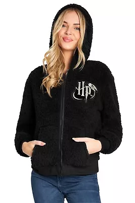 Buy Harry Potter Womens Fluffy Zip Up Front Fluffy Hoodie Hoody Hooded Top • 21.49£