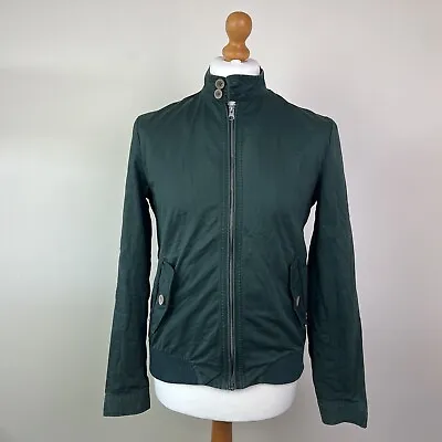 Buy River Island Small S Bottle Green Mod Bomber Jacket / Mens Male Casual Skinhead • 17.99£