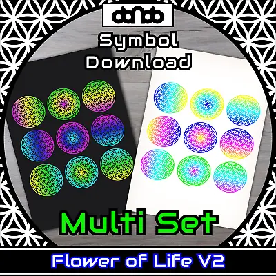 Buy Flower Of Life V2 Multi Set - Symbol - SVG PNG JPG PDF PSD AI EPS [2D Download] • 2.71£
