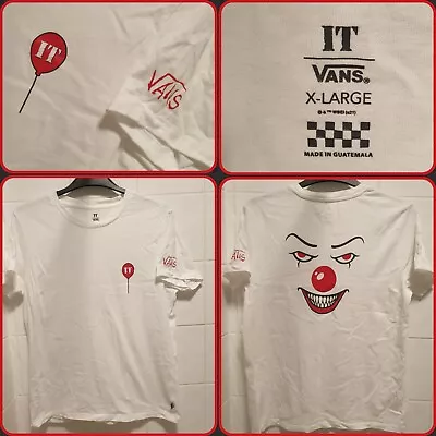 Buy VANS X HOUSE Of TERROR Limited Edition Horror 'IT' Pennywise T-Shirt - XLarge • 29.50£