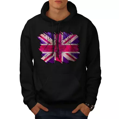 Buy Wellcoda United Kingdom Heart Mens Hoodie, Union Casual Hooded Sweatshirt • 25.99£