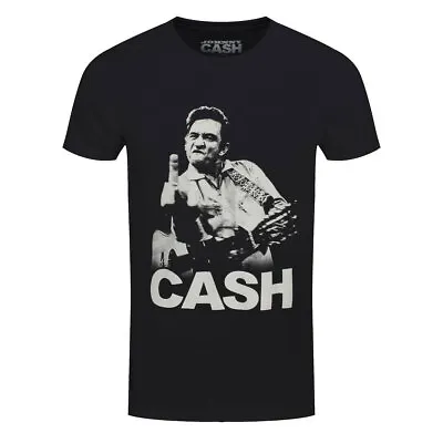Buy Johnny Cash T-Shirt Finger New Black Official • 14.95£