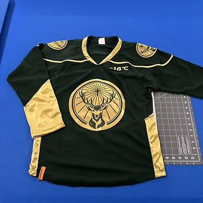 Buy Jagermeister Hockey Jersey Womens Small S #56 Green Gold Drink Long Sleeve • 37.79£