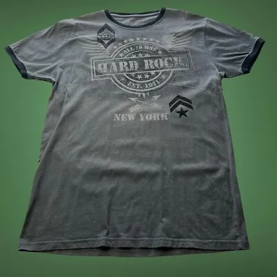 Buy Grey Hard Rock Cafe T-Shirt Graphic Tee Music Travel Size Medium New York USA • 9.95£