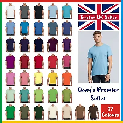 Buy Mens Plain T-Shirt * Gildan Softstyle Ringspun Tee * Standard Blank GD01 * Shirt • 2.99£