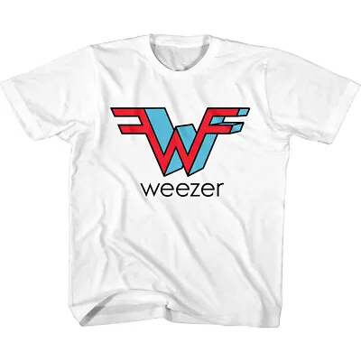Buy Weezer 3D Logo White Kids T Shirt Flying W Toddler Tee Alternative Rock Merch • 23.29£