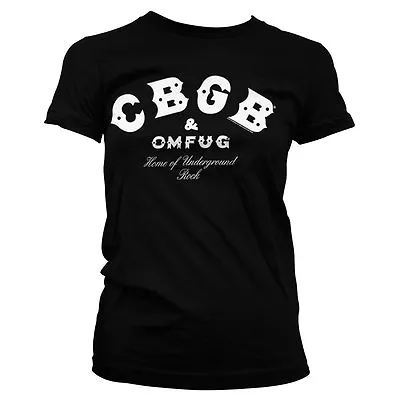 Buy Officially Licensed  CBGB & OMFUG Logo Women's T-Shirt S-XXL Sizes • 19.53£