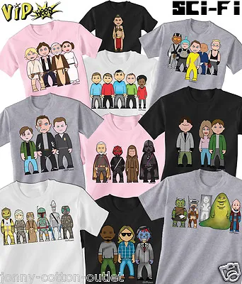 Buy VIPwees Childrens ORGANIC T-Shirt Sci-Fi Movie Inspired Caricatures ChooseDesign • 11.99£