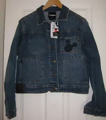 Buy Desigual Mickey Mouse Denim Jacket New With Labels Size L (UK 14) • 55£
