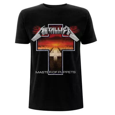 Buy Official Metallica T Shirt Master Of Puppets Cross Black Classic Rock Metal Band • 15.58£