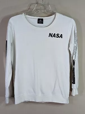 Buy NASA Moon Landing Graphic Sweatshirt White Aldrin Family Apollo Official Merch  • 15.12£