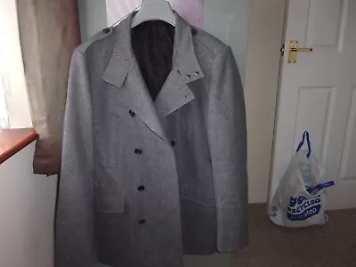 Buy Mens New Look Double Breasted Grey Coat Medium/Large • 10£