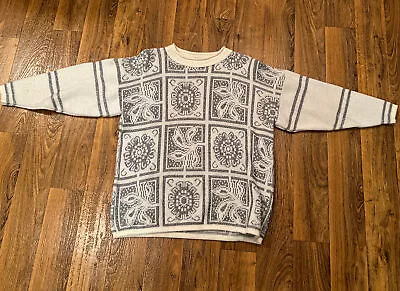Buy VINTAGE Sweater Womens - Medium Retro 80s Metallic Made In USA GFC • 28.41£