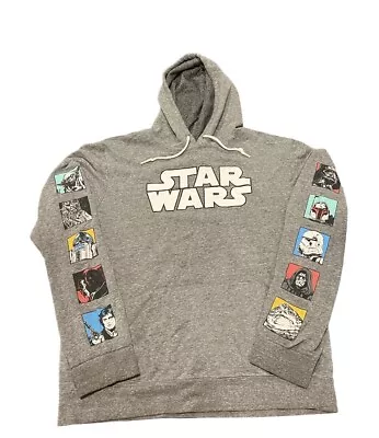 Buy Vintage Star Wars Hoodie With Graphics On The Sleeves XL • 82.04£