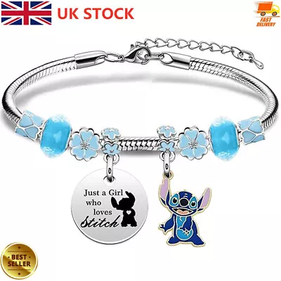 Buy Girls Womens Lilo And Stitch Jewellery Friendship Charm Bracelet Birthday Gifts • 9.99£