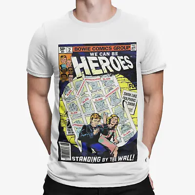 Buy David Bowie Heroes Comic T-Shirt - Music Retro 70s 80s Cool Rebel Zigzag  • 8.39£