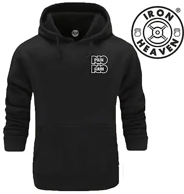 Buy No Pain No Gain Hoodie Pocket Gym Clothing Bodybuilding Training Workout MMA Top • 19.99£