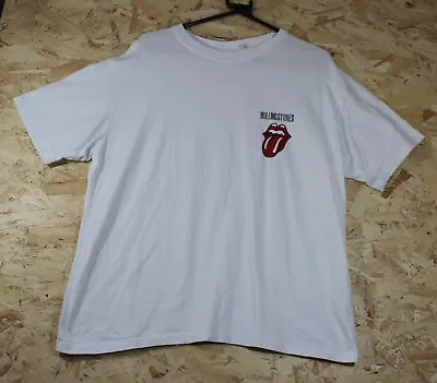 Buy Rolling Stones Tour T-Shirt Vintage Style  White Mediums H&M Womans • 10£