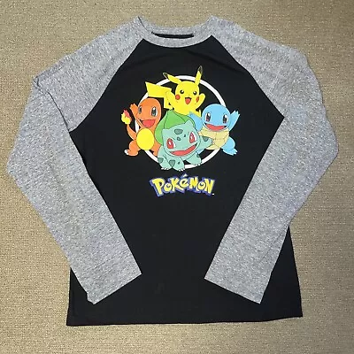 Buy Pokémon Charmander Squirtle Bulbasaur Pikachu Youth Long Sleeve Shirt Sz XL • 17.27£