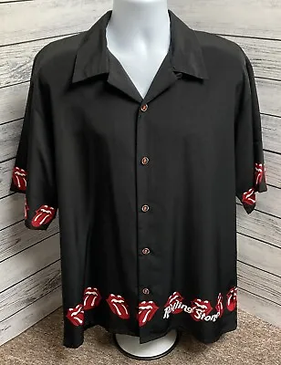 Buy Vintage Rolling Stones Dress Shirt By Dragonfly 2004 Band Shirt Merchandise XL • 75£