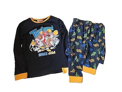 Buy Boys Looney Tunes Space Jam Pyjamas Nightwear Set 8-9 Years • 4.99£