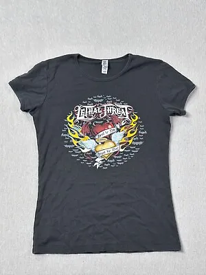 Buy Bella Lethal Threat Angel By Day Devil By Night Black T Shirt Women's Size L • 14.21£