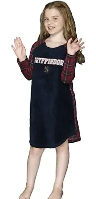Buy Harry Potter Gryffindor Girls Long Sleeve Plush Nightgown Kids Size 4/5 • 18.30£