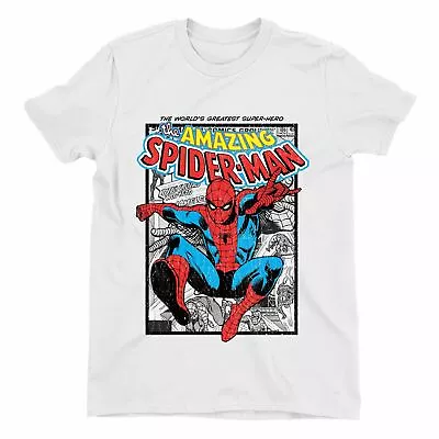 Buy The Amazing Spider Man Comic Men's White T-Shirt • 18.99£