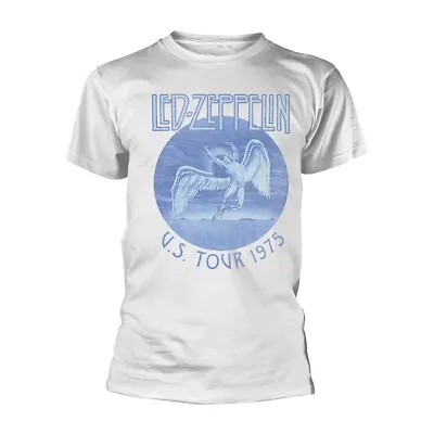 Buy Led Zeppelin 'Tour 75' Blue Wash T Shirt - NEW • 15.49£
