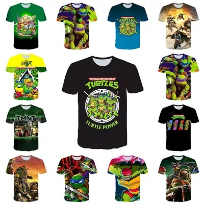 Buy Teenage Mutant Ninja Turtles T-shirt Casual Short Sleeve Costume Tee Tops Gift • 6.96£