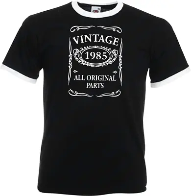 Buy 39th Birthday Gifts Presents Year 1985 Mens Ringer Vintage T-Shirt All Original • 12.99£