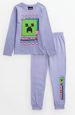 Buy TU Girls Minecraft Creeper Pyjamas 5-6 Years New • 10£
