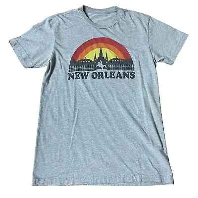 Buy New Orleans Graphic Tee Women Small Jackson Square Cathedral T-Shirt Grey • 12.29£
