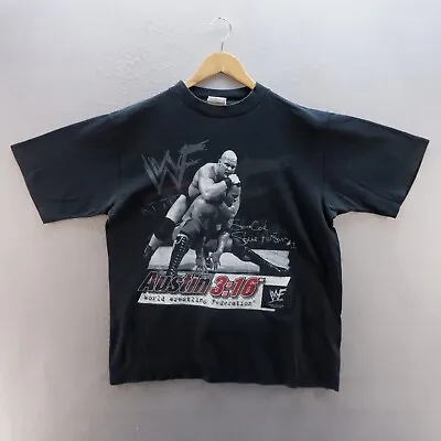 Buy Vtg Stone Cold T Shirt Large Black Steve Austin 3:16 WWF WWE The Rock 1998 90s • 199.99£