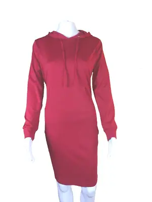 Buy Women's Hoodie Dress Casual Pullover With Kangaroo Pocket Dress Stretch Red • 6.75£