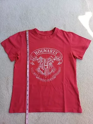 Buy Children's Red Short Sleeved Hogwarts T-Shirt - Age 9-10 Years • 2£