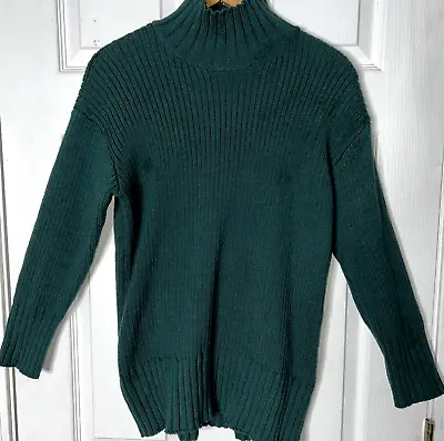 Buy Sz Small Free People Beach Turtleneck Mock Neck Ribbed Knit Pullover Sweater Top • 16.21£