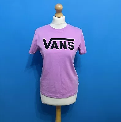 Buy Vans Logo Sttetch Pure Cotton Top T-shirt Size S UK 8 • 5£
